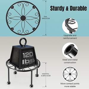 Support de plante en fer de fabrication fiable avec finition thermolaquée, idéal pour une utilisation durable en extérieur dans les jardins et les patios. - Product Image 2