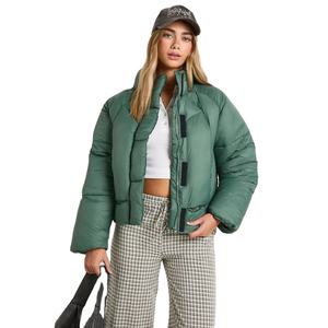 Chaqueta Acolchada Reversible de Invierno para Mujer, Tejida, de Lona, para Exteriores, Talla Grande, Impermeable, con Cremallera, para Senderismo, Correr, Casual - Product Image 1