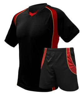 Custom Men's <b>Volleyball</b> Jersey <b>Set</b> Short Sleeve Sports Kit Heat-Transfer Printed 100% Polyester V-Neck Elastic Waist Quick Dry - Product Image 3