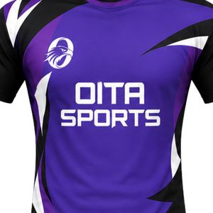 Maillot de rugby violet et noir pour homme, uniforme d'équipe athlétique, chemise de sport à manches courtes, léger, respirant, entraînement, match, jeu - Product Image 6
