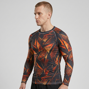 Men Sublimation Rash Guard <b>Surf</b> Compression Clothing Breathable Eco-Friendly Quick Dry UPF 50 Sun Protection Full Sleeve - Product Image 5