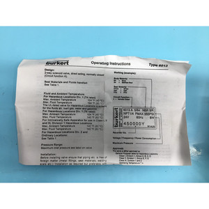 Válvula BURKERT 456335S 6013 A 1/8 FPM SS, 147372 - Equipo y Piezas de Semiconductores de Confianza de Global Legacy Semiconductor - Product Image 6