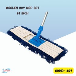 High Quality Woolen Dry Mop Set with Sturdy Handle Ideal for Sweeping <b>Dust</b> Hair and Debris in Homes Offices Hotels and Hospitals - Product Image 5