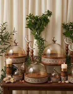 Premium Dome Food Warmer with Cover Collection with Decorative Wooden Base Luxury Casserole Serving for Eid Majlis & Catering - Product Image 4