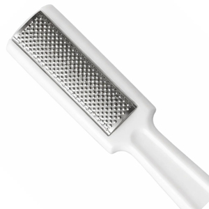 Râpe à pieds professionnelle personnalisée de haute qualité, double face, en acier inoxydable, pour soins des ongles, grain 100, droite, vente en gros - Product Image 5