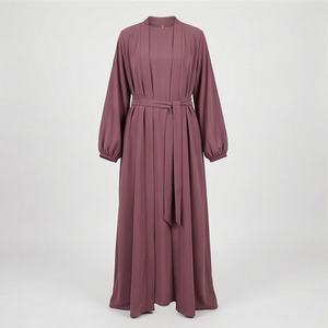 Vestido Abaya de Tela Fluida con Color Personalizado para Mujeres Musulmanas Árabes, Ropa de Diseño de Lujo a Medida - Product Image 1