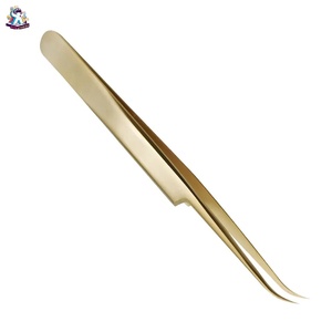 Ensemble de pinces à cils en acier inoxydable Ryzer Studio, 1 pièce, pointe incurvée et pointue, outils de beauté pour extensions de cils, maquillage et outils - Product Image 6