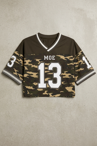 Camiseta Deportiva de Camuflaje Personalizada, Estilo Vintage Unisex, Estampado de Camuflaje para Caza, Estilo Americano, Y2K, Hip Hop, Oversize y Corta, con Cuello en V - Product Image 4