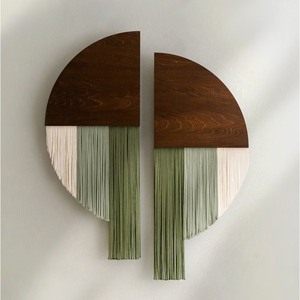 Minimalist Circular Wall Sculpture Bamboo Wooden Abstract Geometric Home Decor Living Room Art Piece Single-Piece Package - Product Image 4