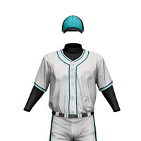 Uniforme de baseball sublimé personnalisé respirant, antibactérien, à séchage rapide pour homme, maillot, pantalon et veste de softball à boutons intégraux