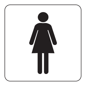 Panneau Picto Brady pour Zones Féminines, Impression UV, Adhésif Réfléchissant, Panneau Intérieur/Extérieur - Product Image 3