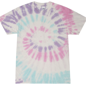 Camiseta de Manga Corta para Hombre, Tie-Dye, Cuello Redondo, Casual, Tejida, Corte Regular, 100% Algodón, Azul, Verde, Blanco, Estampada, 2026 - Product Image 5