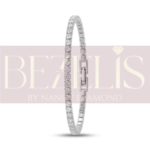 Pulsera de tenis con diamantes cultivados en laboratorio, oro real de 10K, 14K, 18K, cierre plegable, regalo de boda para mujer, fabricante de joyería fina - Product Image 3