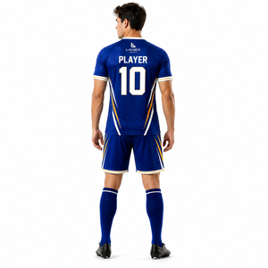 Conjunto Profesional Personalizado de Camiseta y Pantalones Cortos de Fútbol, Uniforme de Fútbol Sublimado, Ropa Deportiva de Equipo Transpirable de Secado Rápido, Venta al Por Mayor - Product Image 4