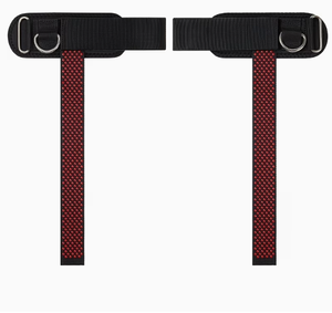 <b>Weight</b> <b>Lifting</b> Straps Red Non-Slip Adjustable Wrist Support Double Ring Closure Unisex Strength Training <b>Equipment</b> - Product Image 1