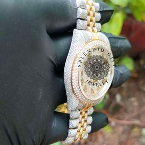 Splendid Diamond <b>Watch</b> Men Analog Quartz Luxury <b>Case</b> Roman Numeral Hidden Clasp 28mm Sapphire Crystal ETA Movement 10m Water - Product Image 2