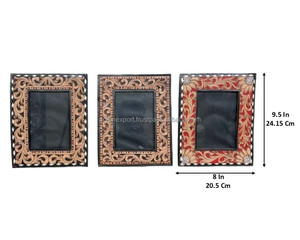 Cadre photo de table en cuir véritable outillé à la main Western Cowboy & Cowgirl Design rustique décor à la maison cadre photo pour la vente en gros - Product Image 2