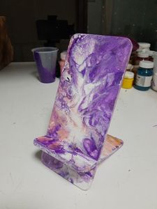 Handmade Epoxy Resin Phone <b>Stand</b> Mobile Holder Desk Phone <b>Stand</b> Modern Decorative Mobile <b>Stand</b> for Office Home Craftera Exports - Product Image 3