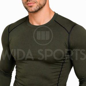 Camiseta Deportiva de Compresión Ligera y Simple para Hombre, de Secado Rápido, para Gimnasio, Ropa Deportiva Elástica, Última Llegada - Product Image 3