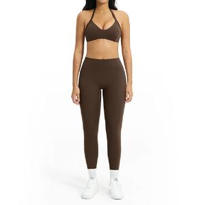 Conjunto de yoga para mujer, conjunto de 2 piezas, ropa deportiva para gimnasio, ropa de entrenamiento, ropa deportiva, ropa para deportes al aire libre, ciclismo, yoga. - Product Image 4