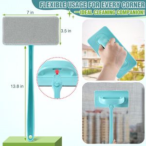 1 Paquete de Herramienta Limpiadora de Ventanas Desmontable, Cepillo Limpiador de Mallas de Doble Uso (Húmedo/Seco) para Limpieza de Mallas de Ventanas - Product Image 4
