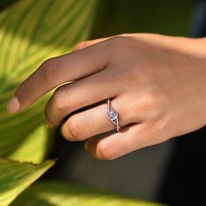 Bague en diamants portugais et ronds certifiés IGI de 1,00 à 5,00 carats avec bande pavée pour femmes, bijoux en or 10K/14K/18K /PT950 /S925 - Product Image 5