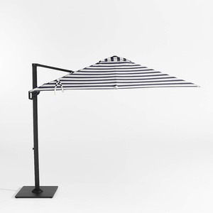 Minimalist <b>Garden</b> Patio <b>Sun</b> Beach <b>Umbrella</b> Base & Top From Metal With Waterproof Fabric For Outdoor Furniture Used - Zebra - Product Image 1