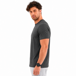 Custom Mens Charcoal <b>Grey</b> Slim Fit Sports <b>T</b> <b>Shirt</b> Quick Dry Polyester Athletic Gym Fitness Training Running Casual Plain Tee - Product Image 6