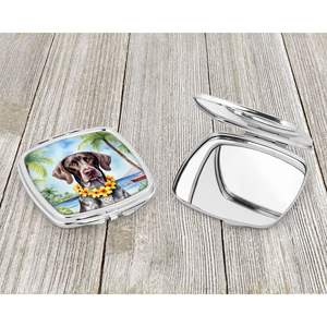 Pointeur allemand à poil court Miroir de maquillage de voyage compact Luau Miroir décoratif portable pliable pour femmes filles de poche - Product Image 3