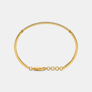 Pulsera clásica de oro con doble fila de diamantes - Product Image 3