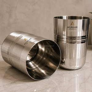 Economy Stainless Steel 250ml Mirror Finish Leak-Proof Tumbler Drinking Glass Food Grade Metal <b>Cup</b> Hotels Restaurants Cafes - Product Image 5
