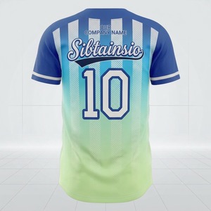 เสื้อเบสบอลแบบกำหนดเอง พิมพ์ลายไล่เฉดสี ปิดกระดุม เสื้อซอฟต์บอล สำหรับผู้ชาย ผู้หญิง เด็ก ชุดยูนิฟอร์มทีม - Product Image 2