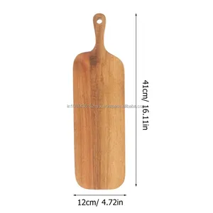 Planche à découper en bois industrielle bohème rustique moderne pour cuisine ou salle à manger, ustensiles de cuisine élégants à découper et à servir - Product Image 2