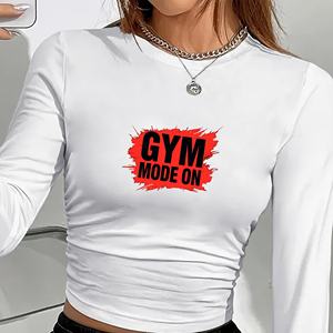 เสื้อเข้ายิมแขนยาวของผู้หญิงดีไซน์โดดเด่น Y2K แฟชั่นถักการออกแบบที่โดดเด่น - Product Image 4