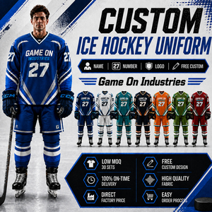 High Performance Apparel OEM Private Label Custom Ice Hockey Teamwear Wholesale Sports Jersey Matching Pants Athletic Uniform - Product Image 1