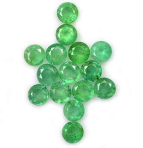 Esmeralda Natural Redonda con Corte Facetado, Calibrada, Piedra Preciosa Suelta, Sin Tratar, Certificada, Lote de Cuentas para Joyería - Product Image 2
