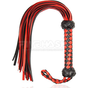 Leather Flogger Premium Leather Strips Flexible Design Strong <b>Grip</b> Handle Leather Flogger Easy <b>Control</b> - Product Image 4