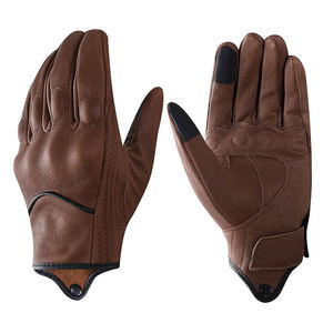 Premium % Leather Custom Waterproof <b>Touch</b> <b>Screen</b> Full Finger Unisex Motorbike <b>Gloves</b> High Quality Reasonable Price Solid - Product Image 3