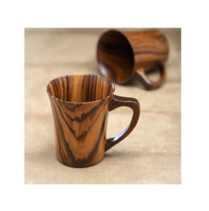 Rustic Wooden Mug Handmade Natural Solid Wood Coffee Cup Eco Friendly Drinkware for Tea Coffee Serving - Product Image 1