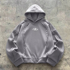 Sudadera con capucha unisex para hombre y mujer, informal, holgada, estilo urbano, con capucha, forro polar, para invierno, moda, uso diario - Product Image 1