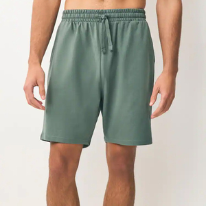 Shorts Bermuda Homme Couleur Unie Taille Élastique Décontracté avec Poches Tissu Respirant Style Taille Mi-Haute - Product Image 4
