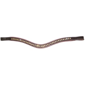 Alta calidad patente de cristal dorado decorado Bling Browbands caballos curvo suave acolchado cuero fabricación de equipos de equitación - Product Image 1