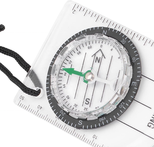 बाहरी कैंपिंग हाइकिंग स्पष्ट प्लास्टिक कंपास के आनुपातिक पदचिह्न यात्रा उपकरण किट - Product Image 3