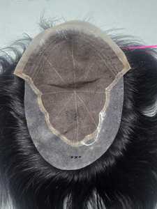 Prothèse capillaire Lace Front en cheveux humains 100% vierges Remy indiens, texture 28mm, base en dentelle et PU, 100-200g, densité 150%, Taz Hair - Product Image 5