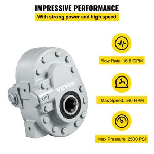 Pompa Idraulica 16.6GPM con 12 Porte di Uscita SAE per Spaccalegna, Motore Idraulico 2500PSI 540RPM, Pompa Idraulica per Spaccalegna - Product Image 3