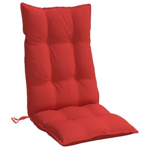 Ensemble de 2 coussins de chaise à dossier haut en tissu Oxford rouge, 100% polyester, coussins lombaires et coussins d'assise - Product Image 4