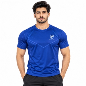 Camiseta de Gimnasio, Ropa Deportiva de Primera Calidad, Tejido Transpirable, Diseño Moderno, Poliéster/Algodón, Manga Corta, Corte Regular para Gimnasio - Product Image 1