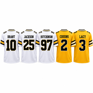 Uniforme de Fútbol Americano Personalizado, Sublimado, de Poliéster, Manga Corta, Ropa Deportiva - Product Image 1