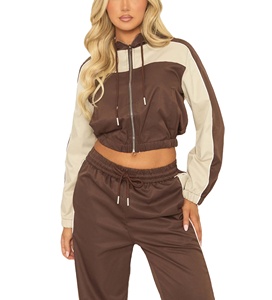 Conjunto Deportivo de 2 Piezas para Mujer, Chaqueta Corta con Cierre y Pantalones, Estilo Windbreaker, Alta Calidad, Venta al Por Mayor, Personalizable, 2026 - Product Image 3