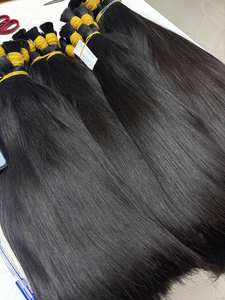 Luxury Black Colors Bulk <b>Hair</b> <b>Extension</b> Wholesale Manufactory Raw Vietnamese Super Double Drawn 100g 70cm - Product Image 4